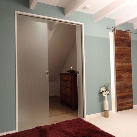 diese Schiebetüren trennen ein "Lesezimmer" und begehbare Kleiderschränke vom Schlafzimmer ab